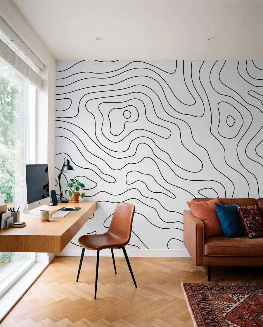 Valokuvatapetti Topografinen kartta u70650