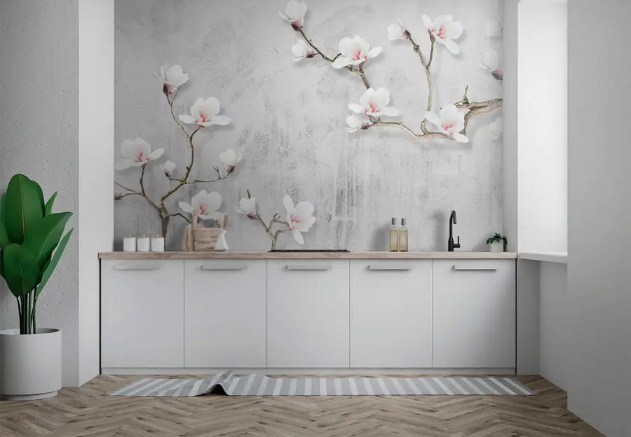 Valokuvatapetti Kukkiva magnolia u04201