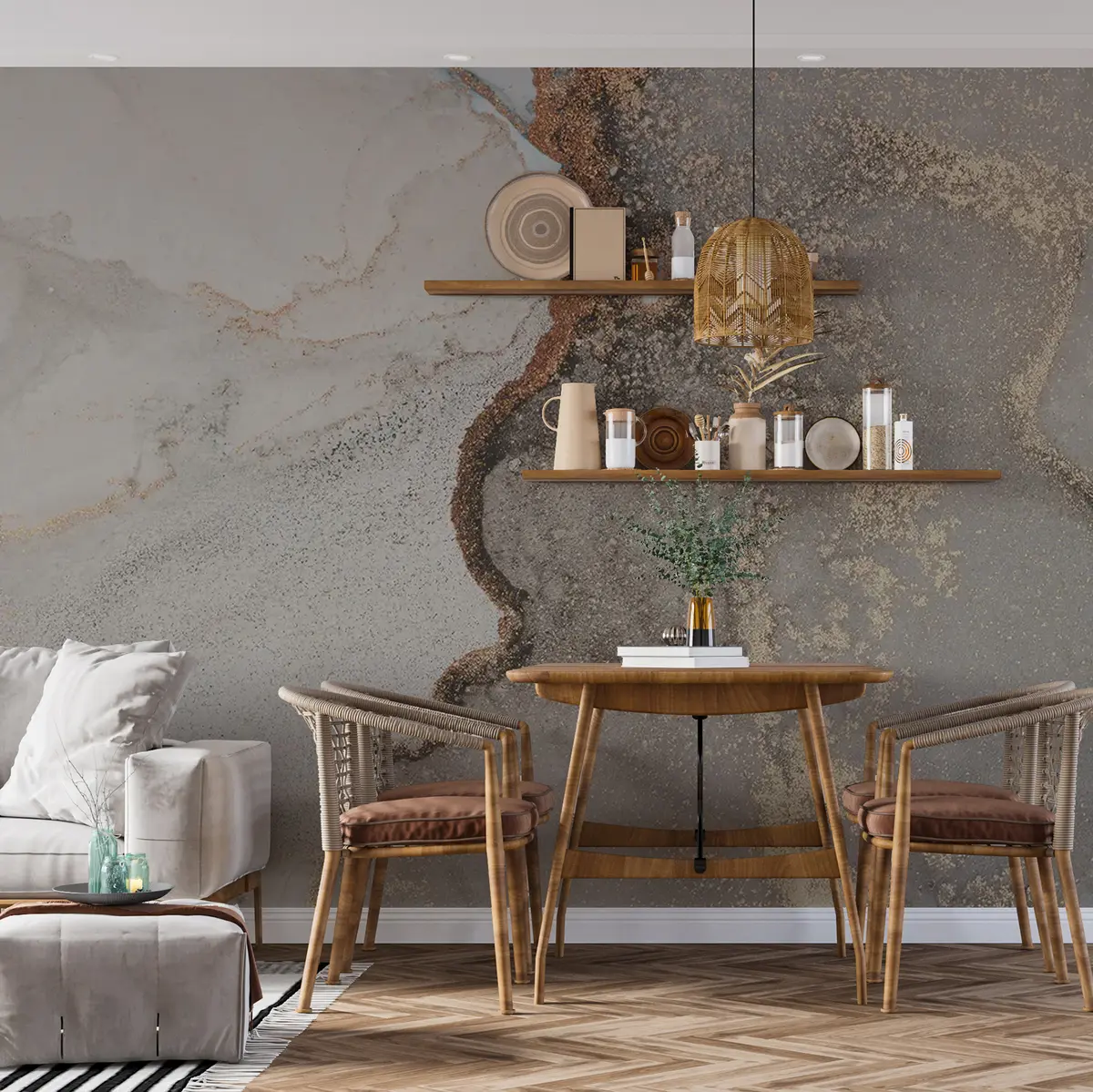 Valokuvatapetti Harmaa neste u08653