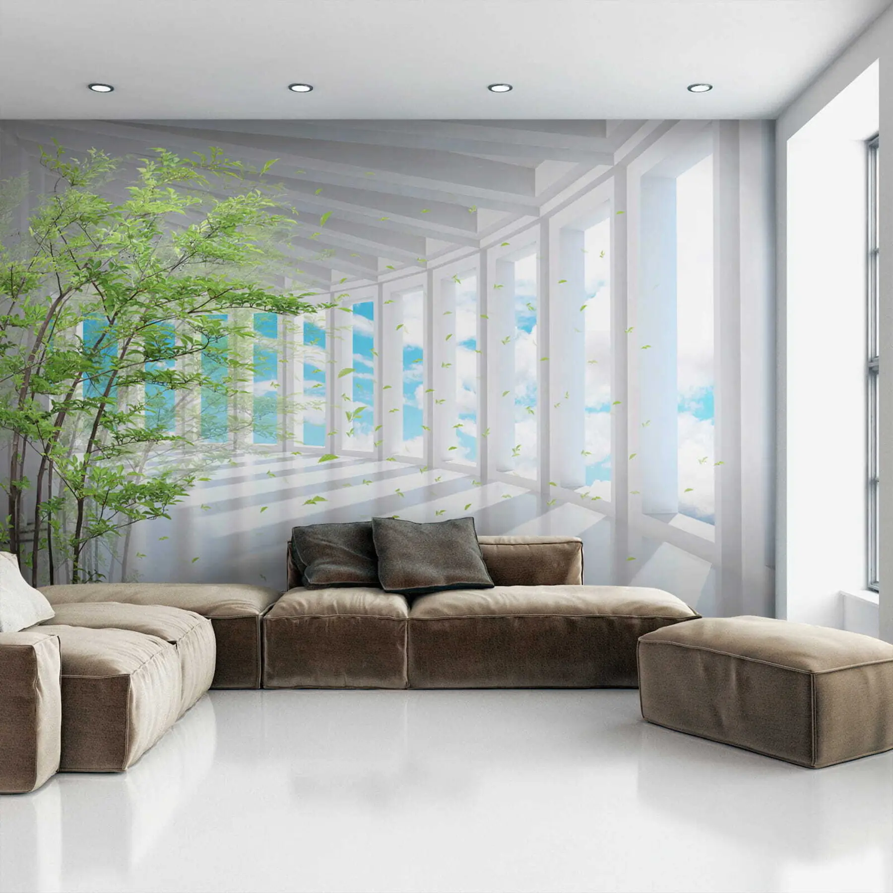 Valokuvatapetti Tunneli pilvinäkymällä u29922