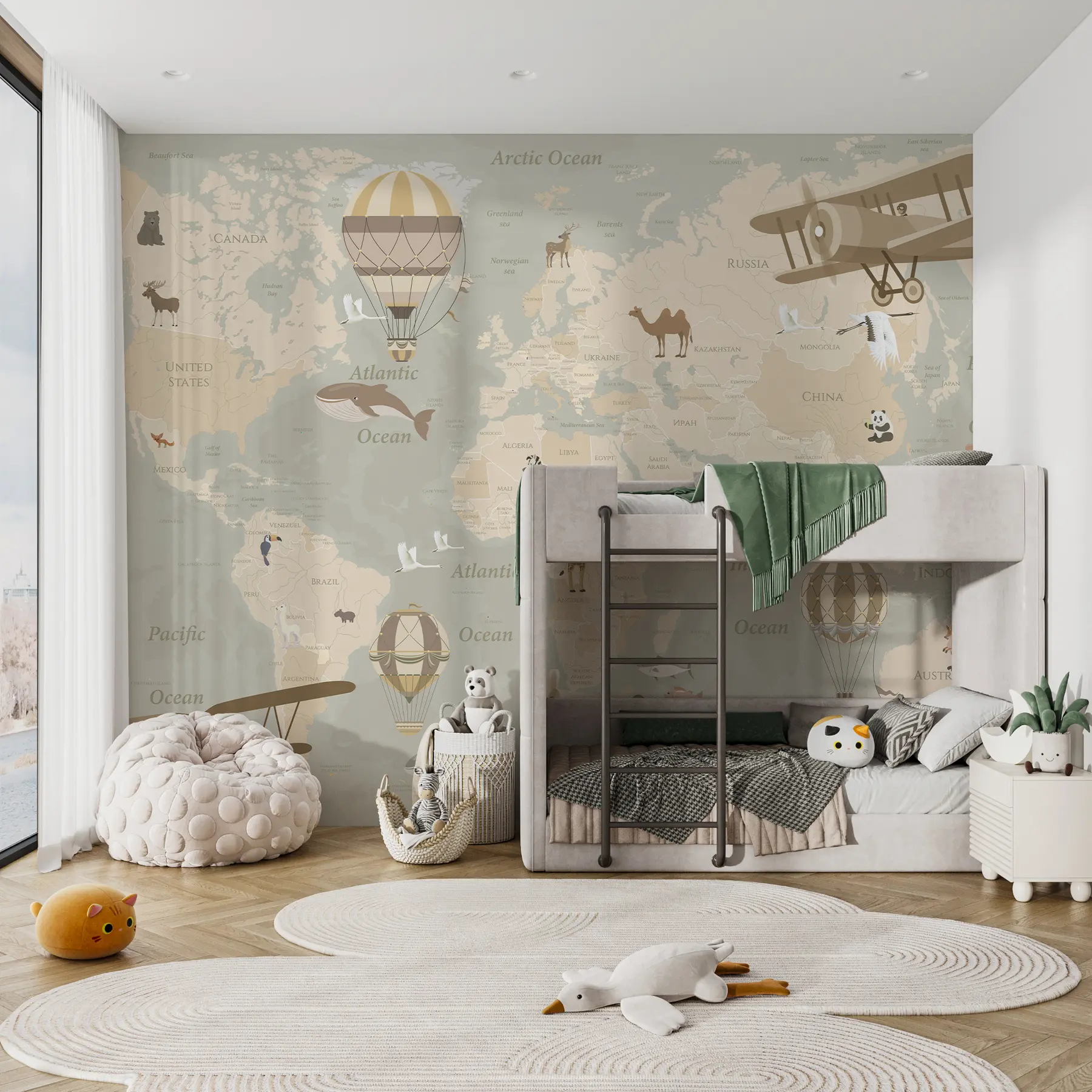 Valokuvatapetti Lasten maailmankartta u36066