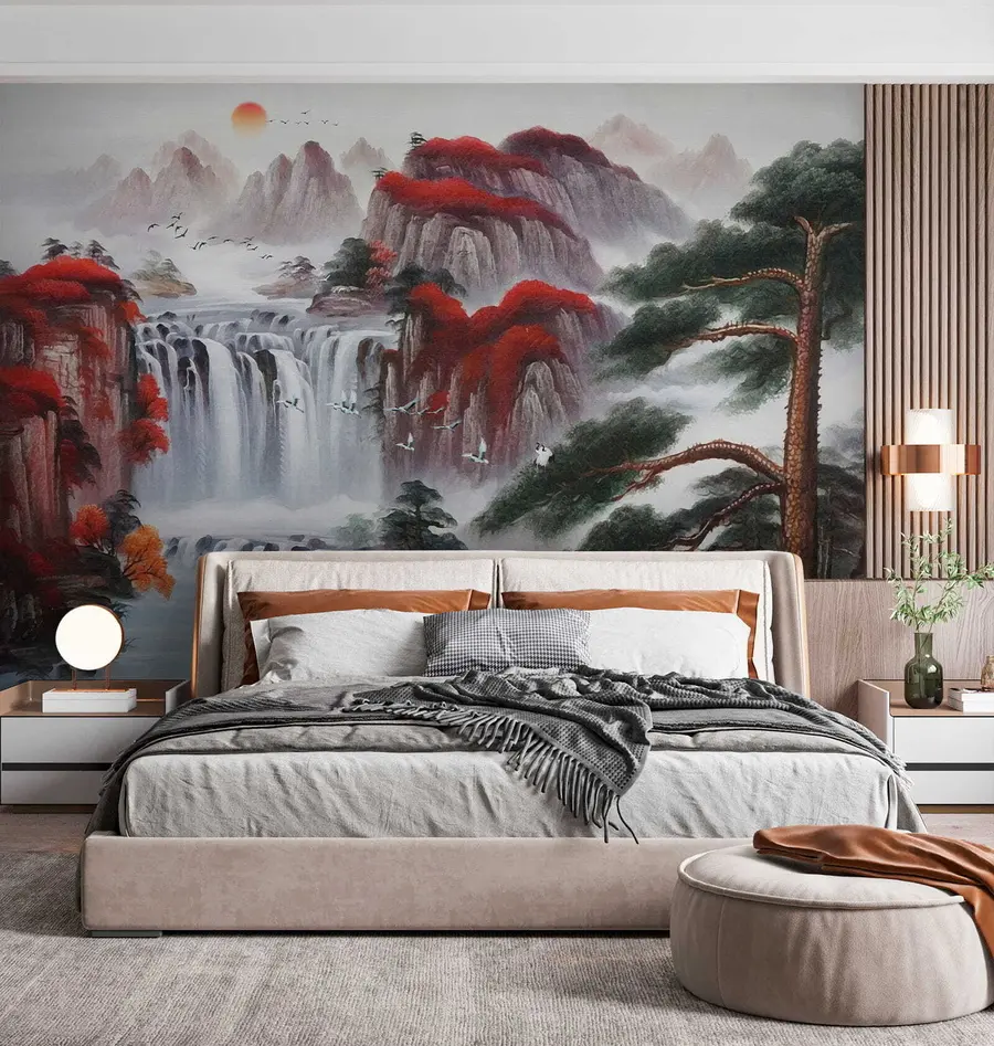 Valokuvatapetti Japanilaistyylinen vesiputous u36222