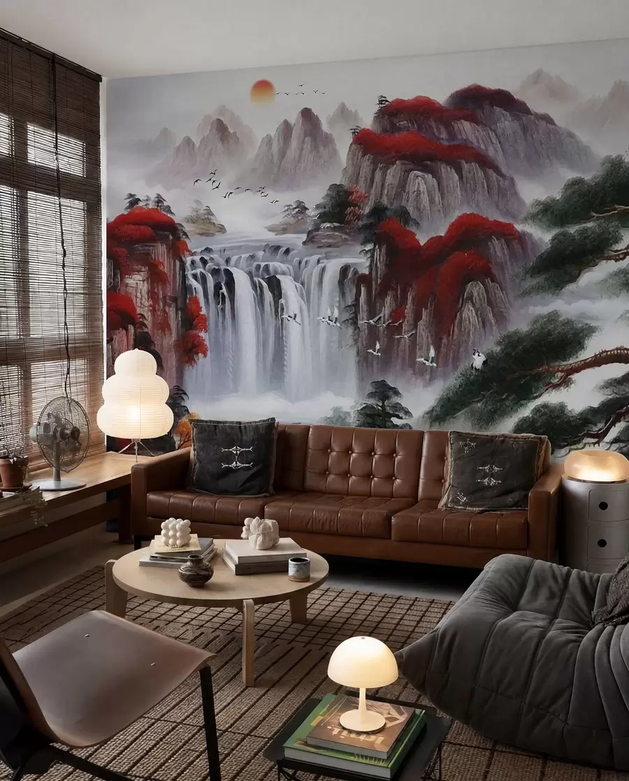 Valokuvatapetti Japanilaistyylinen vesiputous u36222