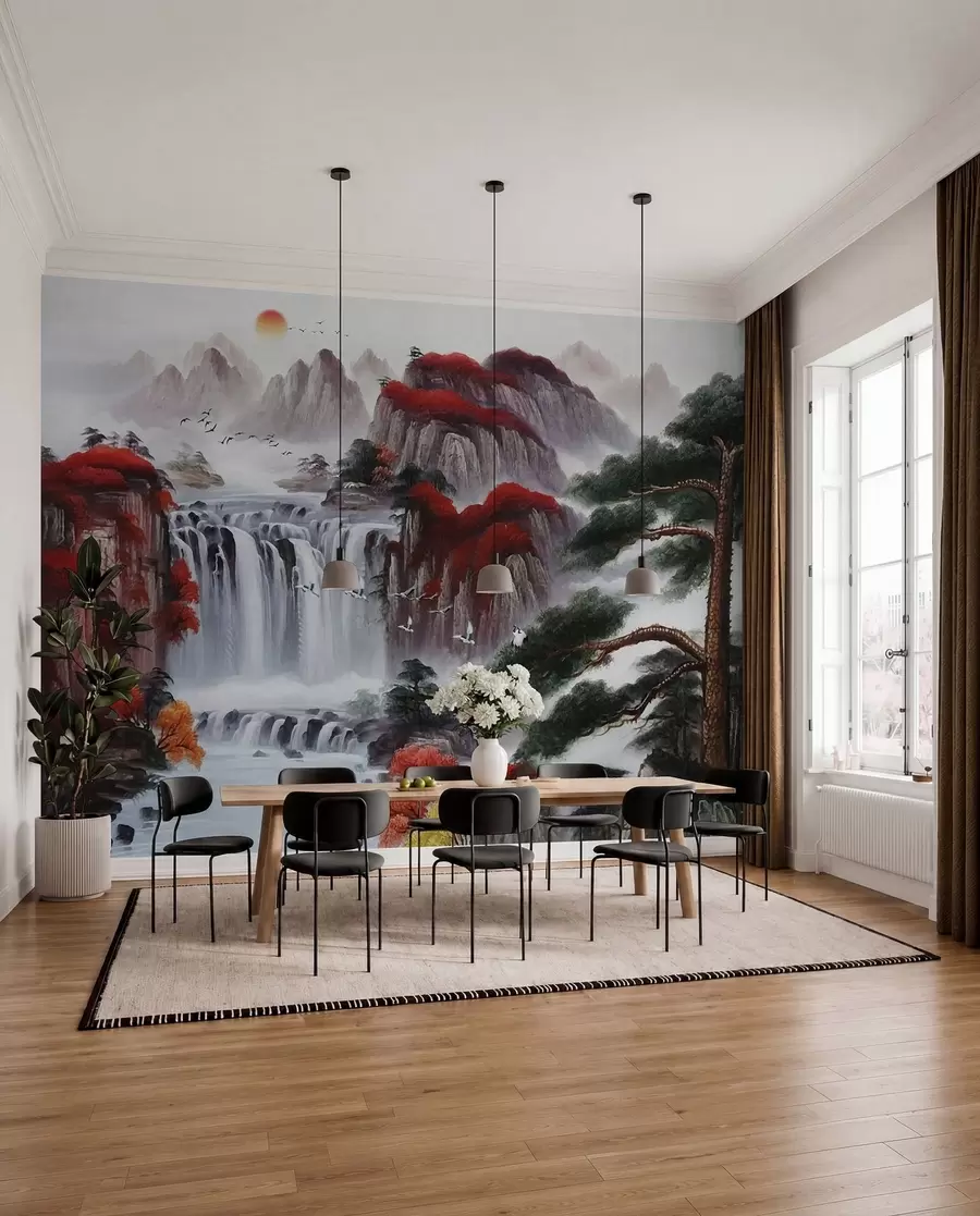 Valokuvatapetti Japanilaistyylinen vesiputous u36222