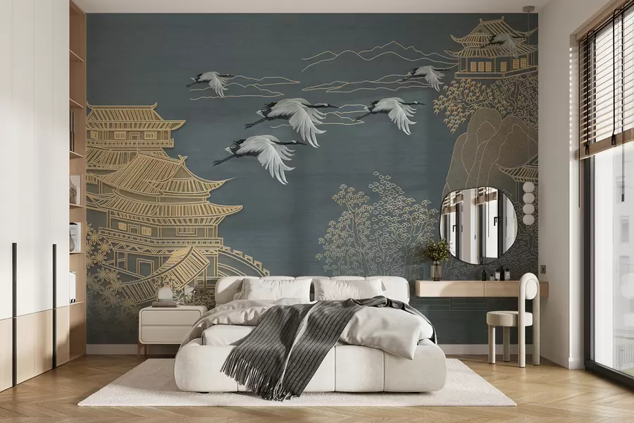 Valokuvatapetti Japanilaistyylinen piirustus u38720