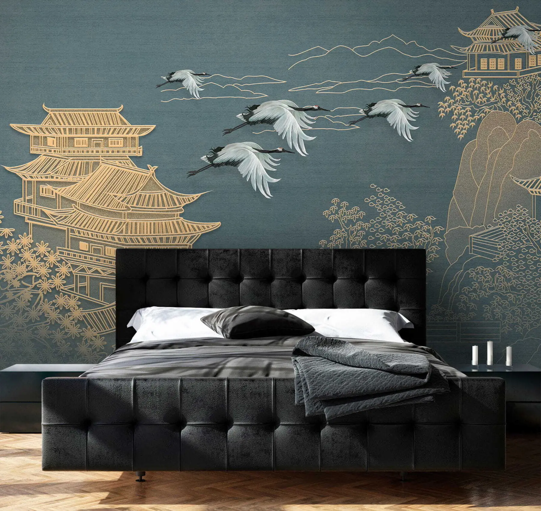 Valokuvatapetti Japanilaistyylinen piirustus u38720