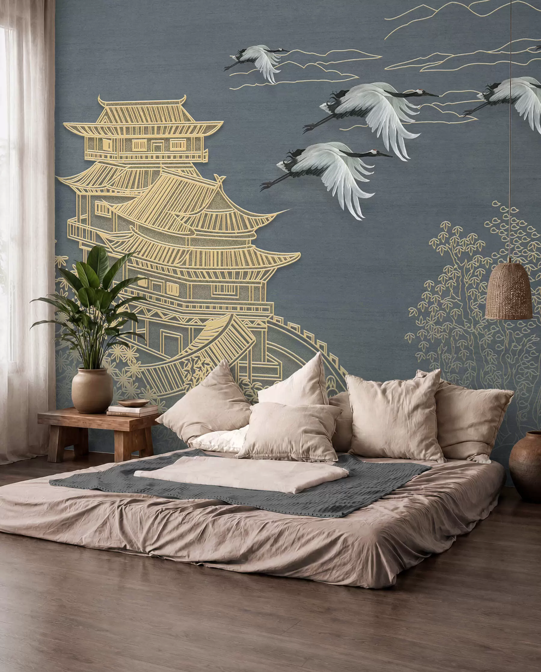 Valokuvatapetti Japanilaistyylinen piirustus u38720