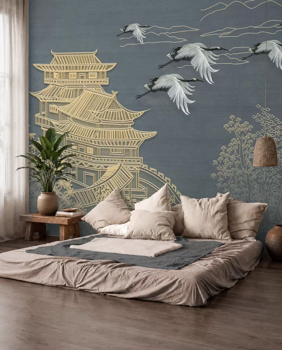 Valokuvatapetti Japanilaistyylinen piirustus u38720