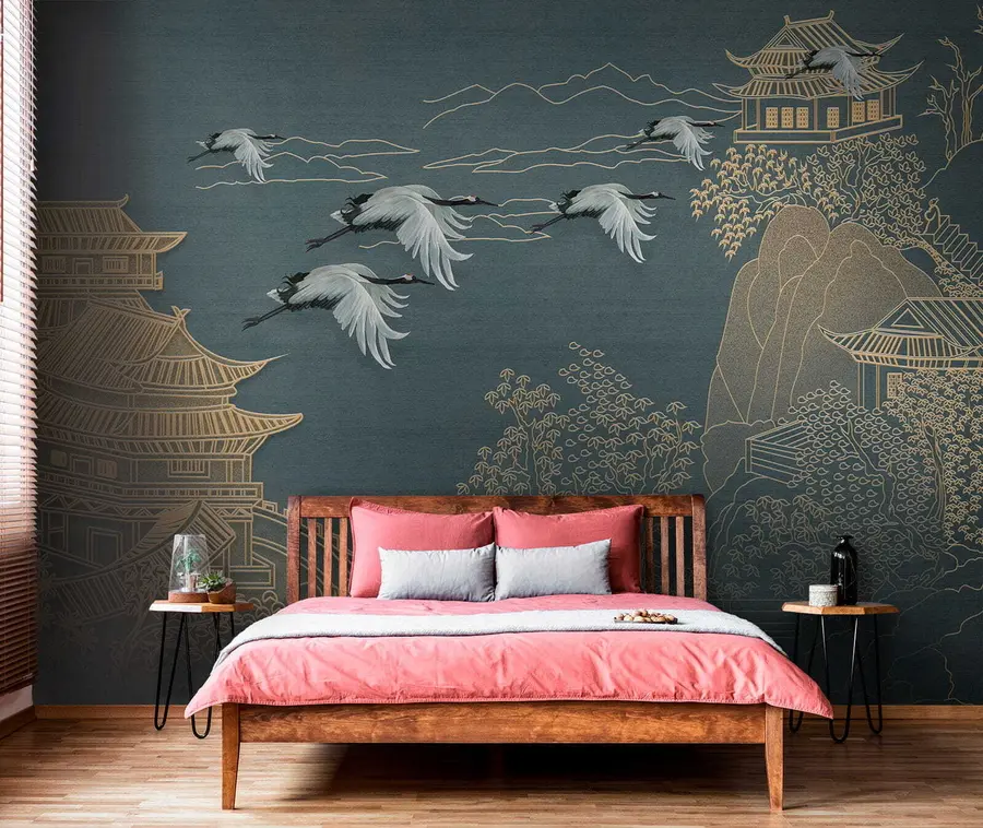 Valokuvatapetti Japanilaistyylinen piirustus u38720