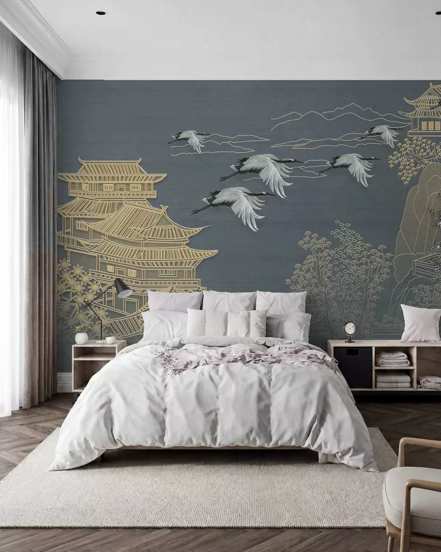 Valokuvatapetti Japanilaistyylinen piirustus u38720