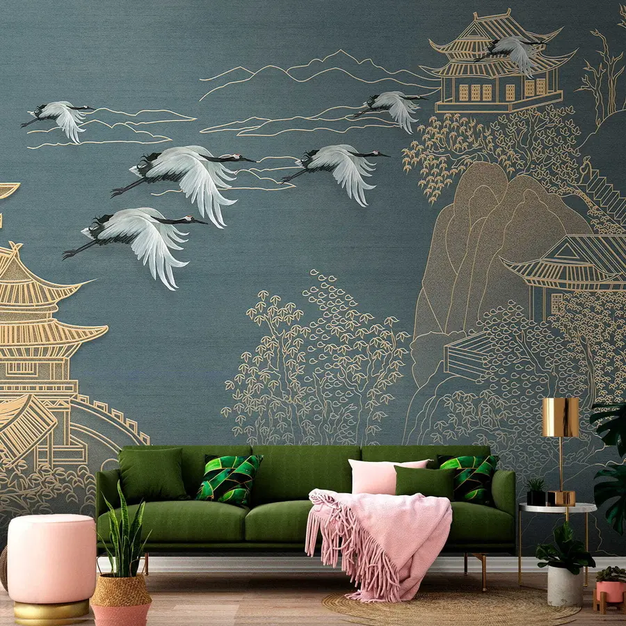 Valokuvatapetti Japanilaistyylinen piirustus u38720