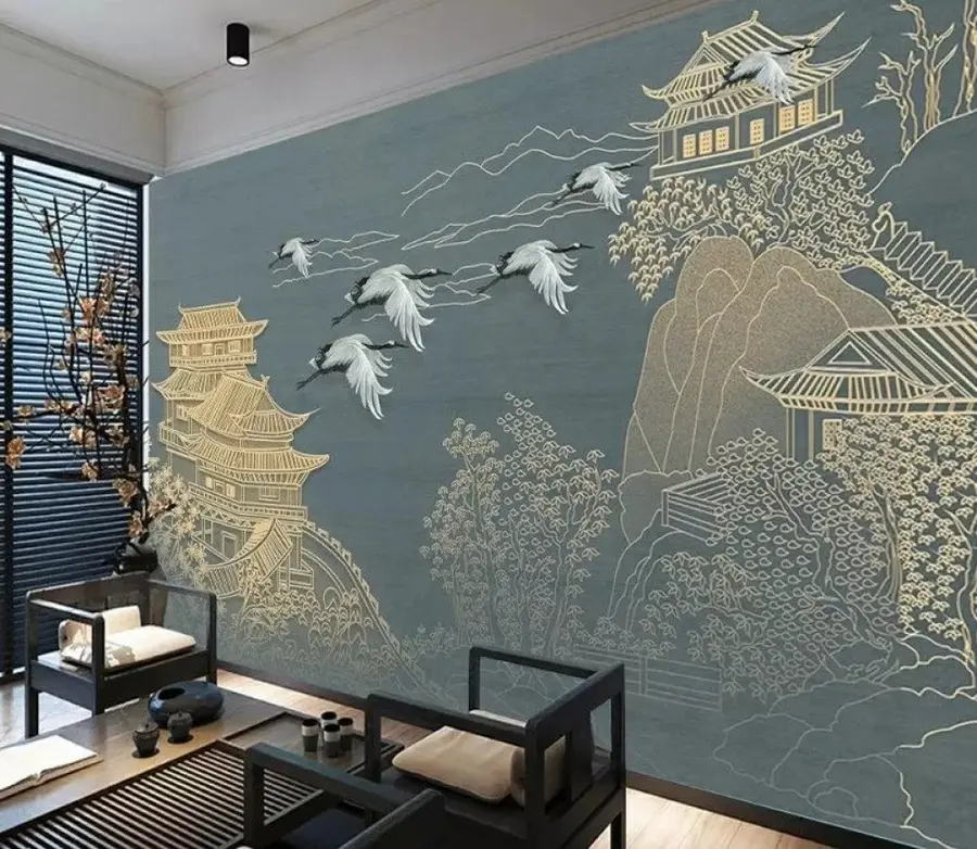 Valokuvatapetti Japanilaistyylinen piirustus u38720