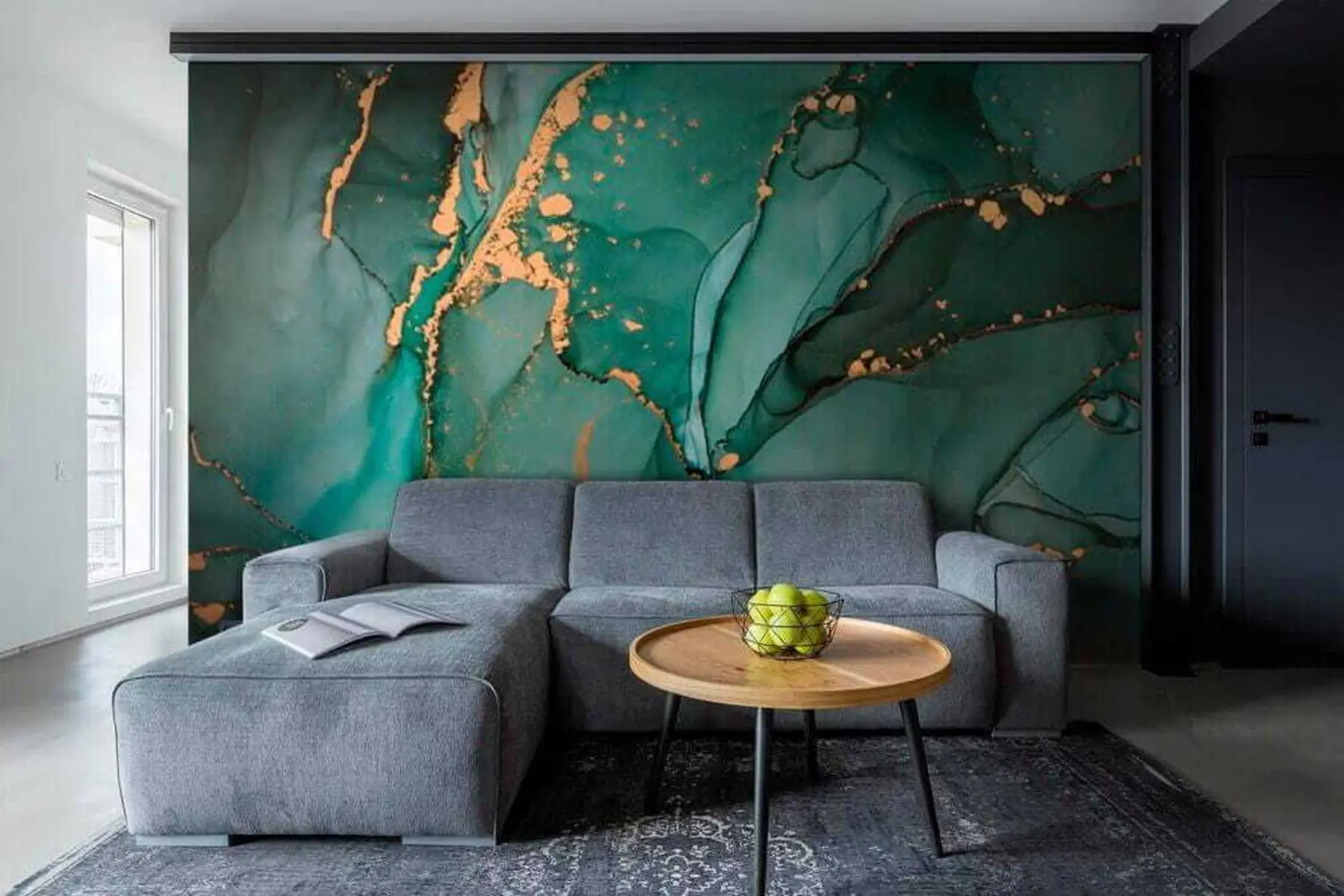 Valokuvatapetti Vihreä marmori u50235