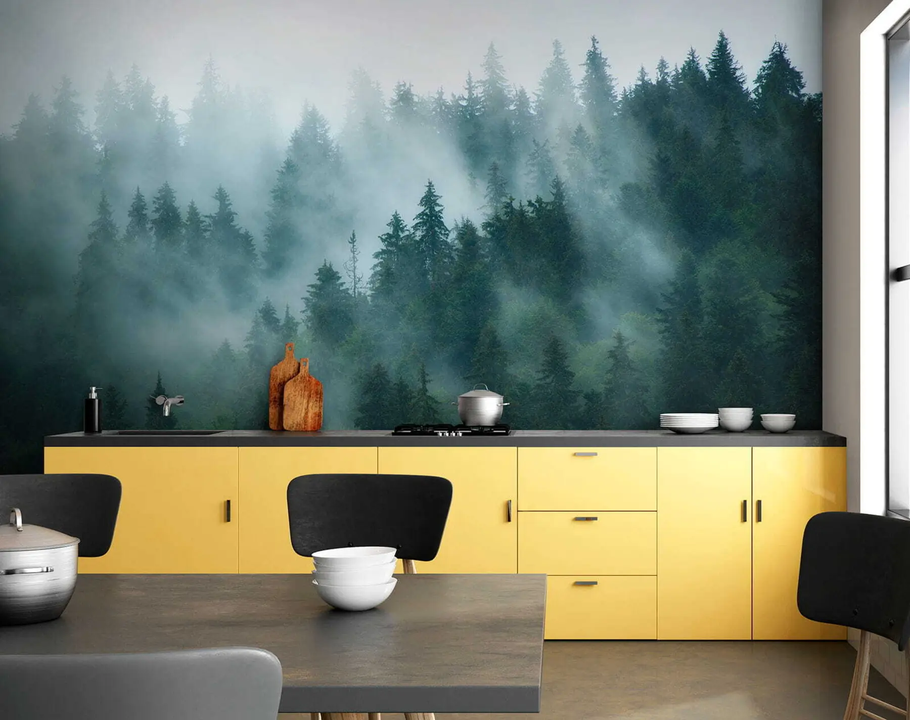 Valokuvatapetti Sumuinen metsä u57914