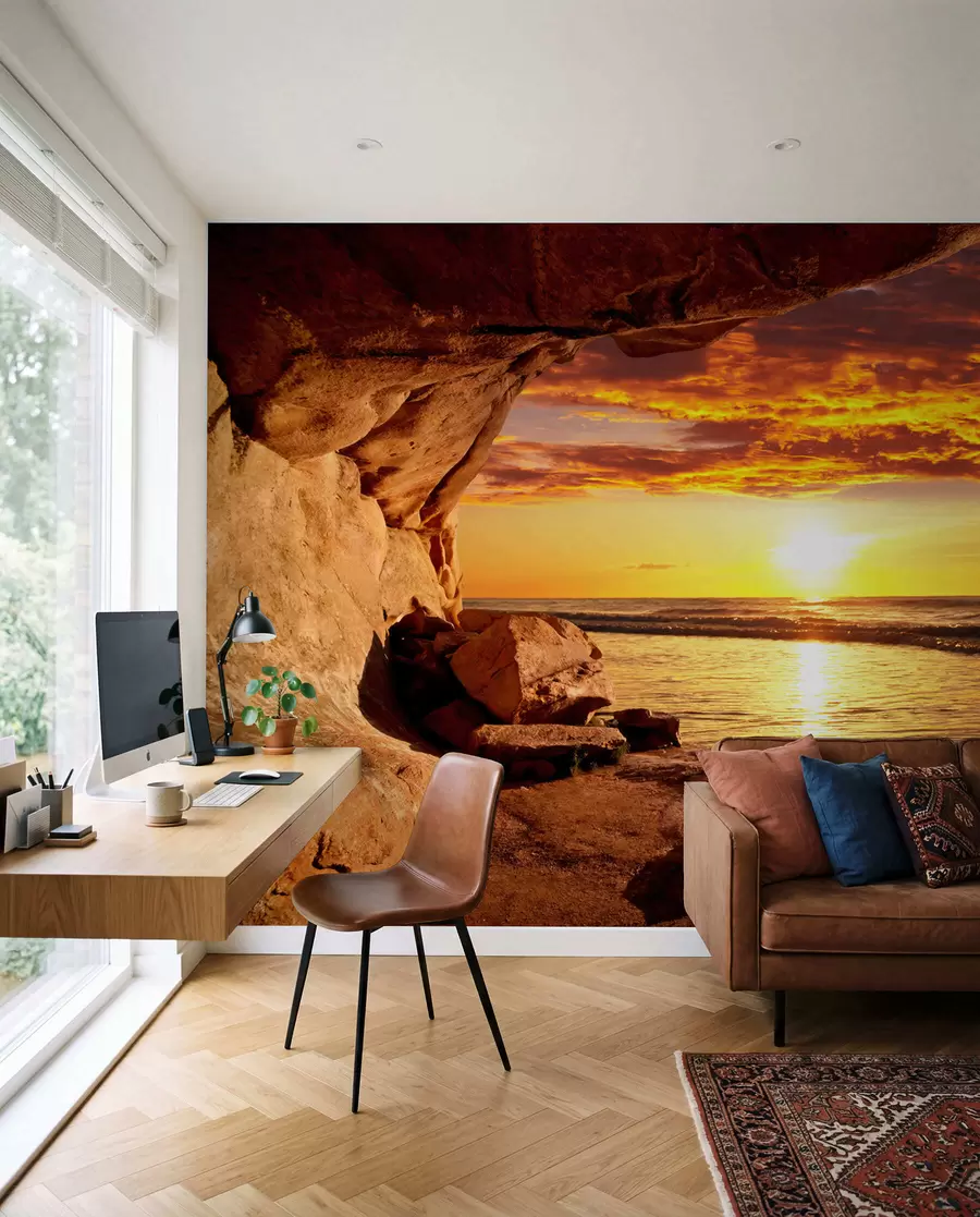 Valokuvatapetti Auringonlasku kallioilla u60242