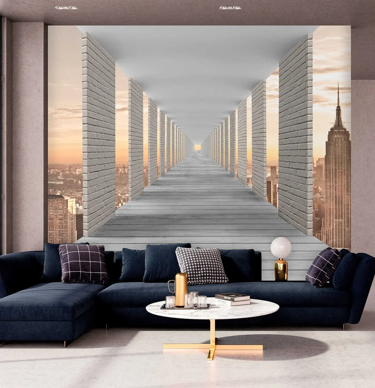 Valokuvatapetti Tunneli näköalalla New Yorkiin u59788