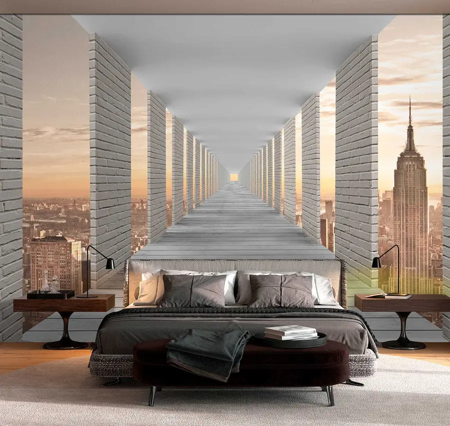 Valokuvatapetti Tunneli näköalalla New Yorkiin u59788