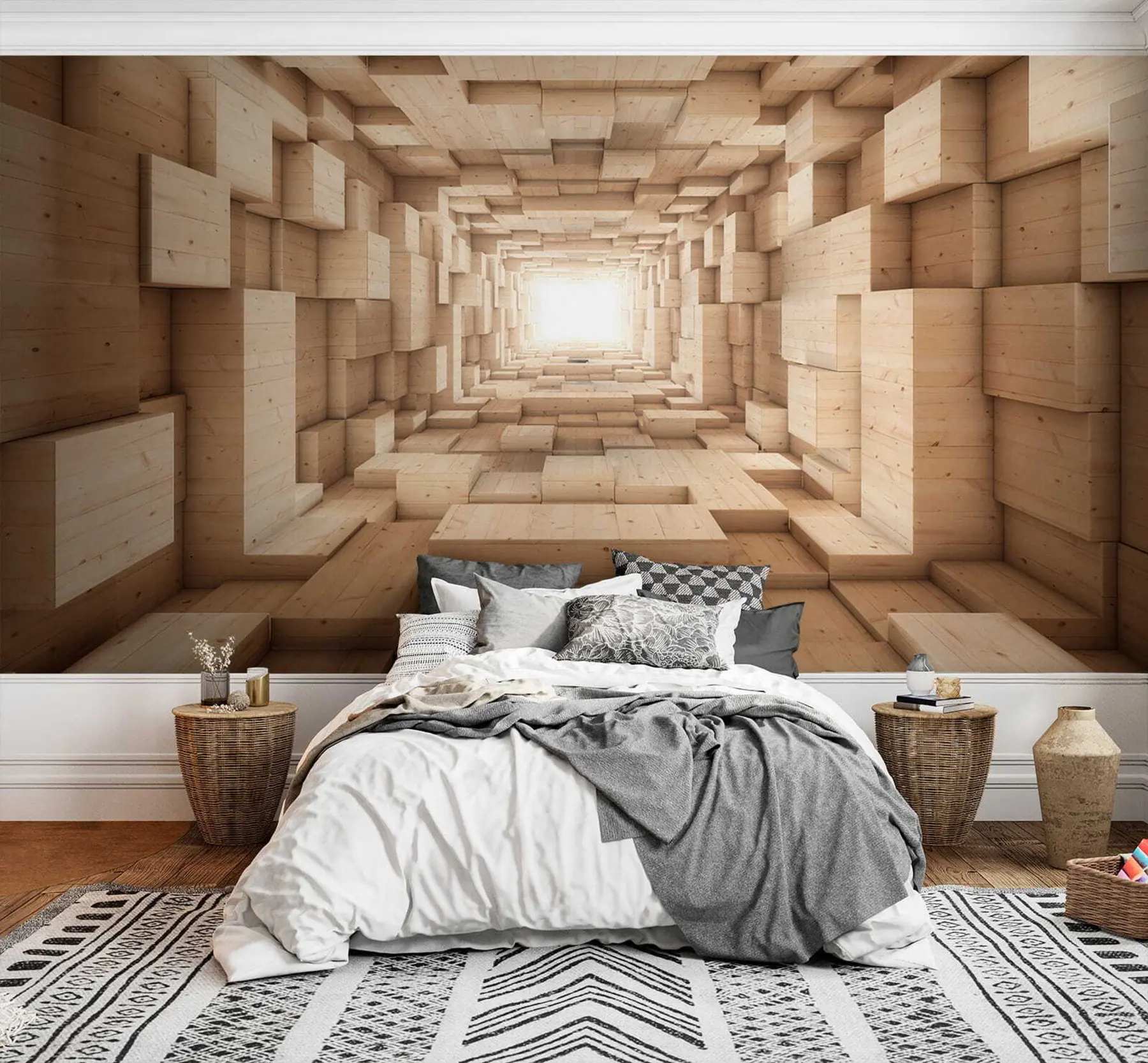 Valokuvatapetti 3D kuutiot u77811