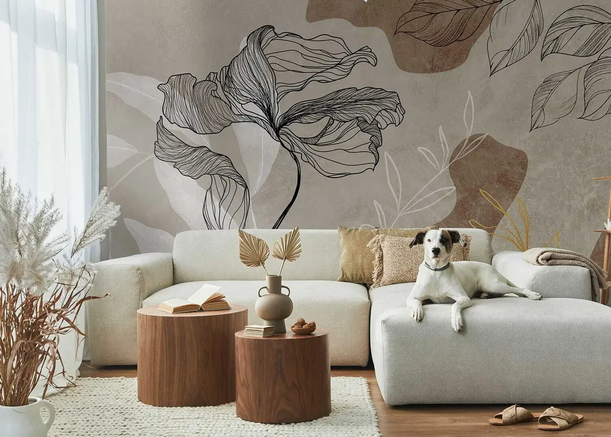 Valokuvatapetti Boho tyylisiä kasveja u71303