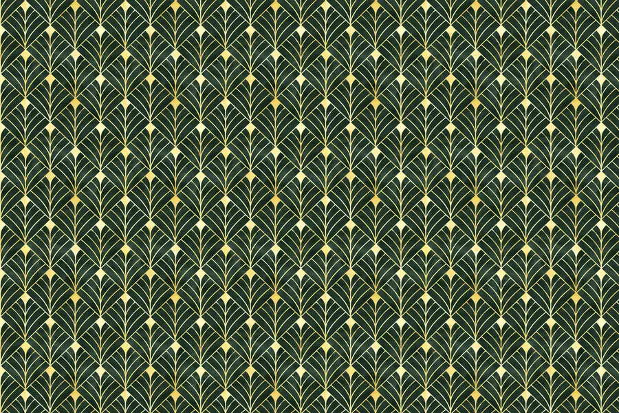 Valokuvatapetti Geometrinen kuvio smaragdinvärisellä pohjalla u71347