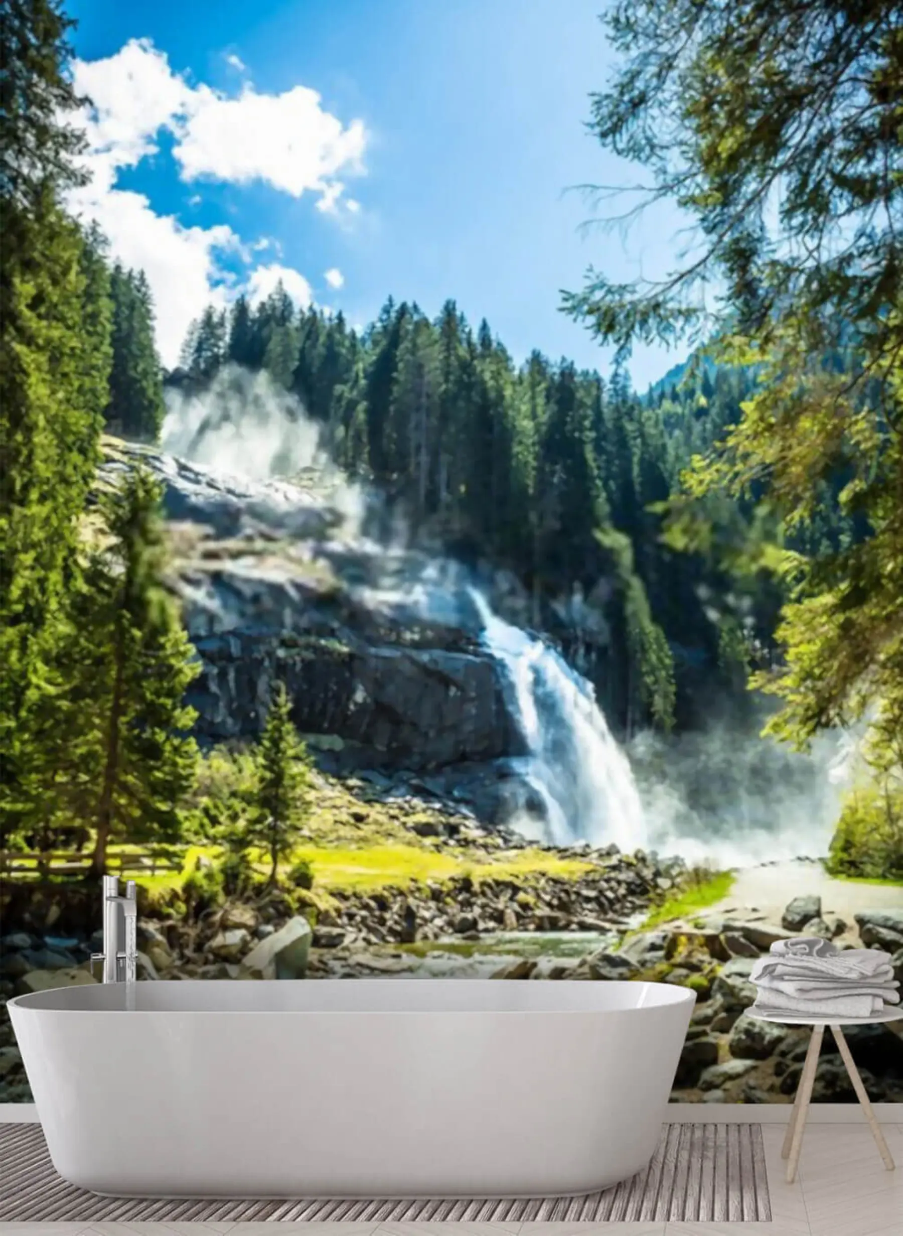 Valokuvatapetti Vesi, kasvi ja pilvi u18837