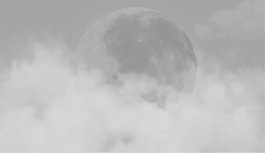 Valokuvatapetti Iso kuu harmaan pilvien joukossa loft-tyyliin w00548v1