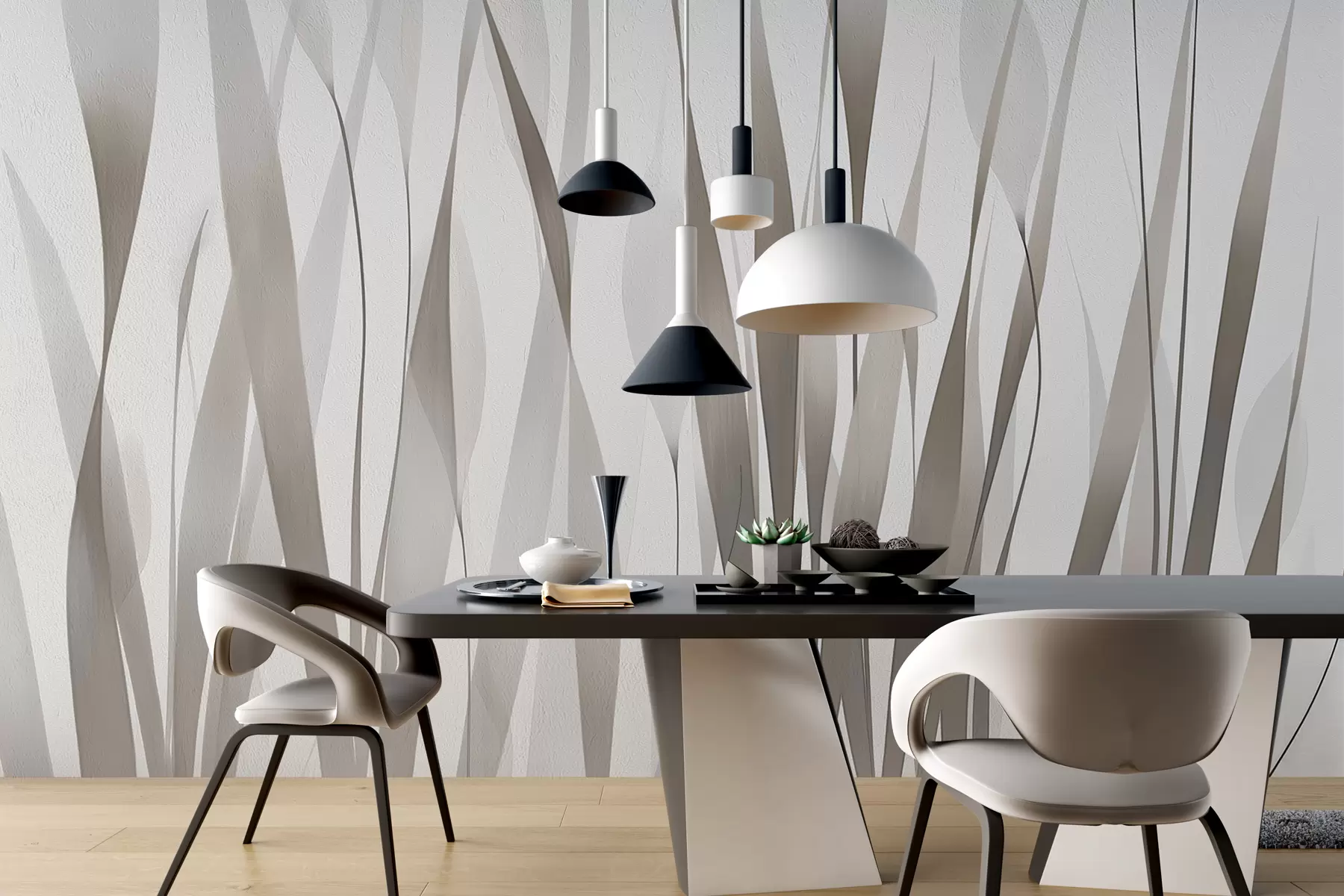 Valokuvatapetti Läpinäkyvät lehdet pastelliväreissä w01018v1