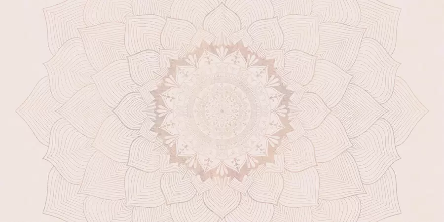 Valokuvatapetti Pyöreä mandala, tapetti joogatilaan tai henkilökohtaisen tilan harmonisoimiseksi. Seinämandala lämpimissä pastellisissa väreissä teksturoidulla epäsäännöllisellä taustalla w01088