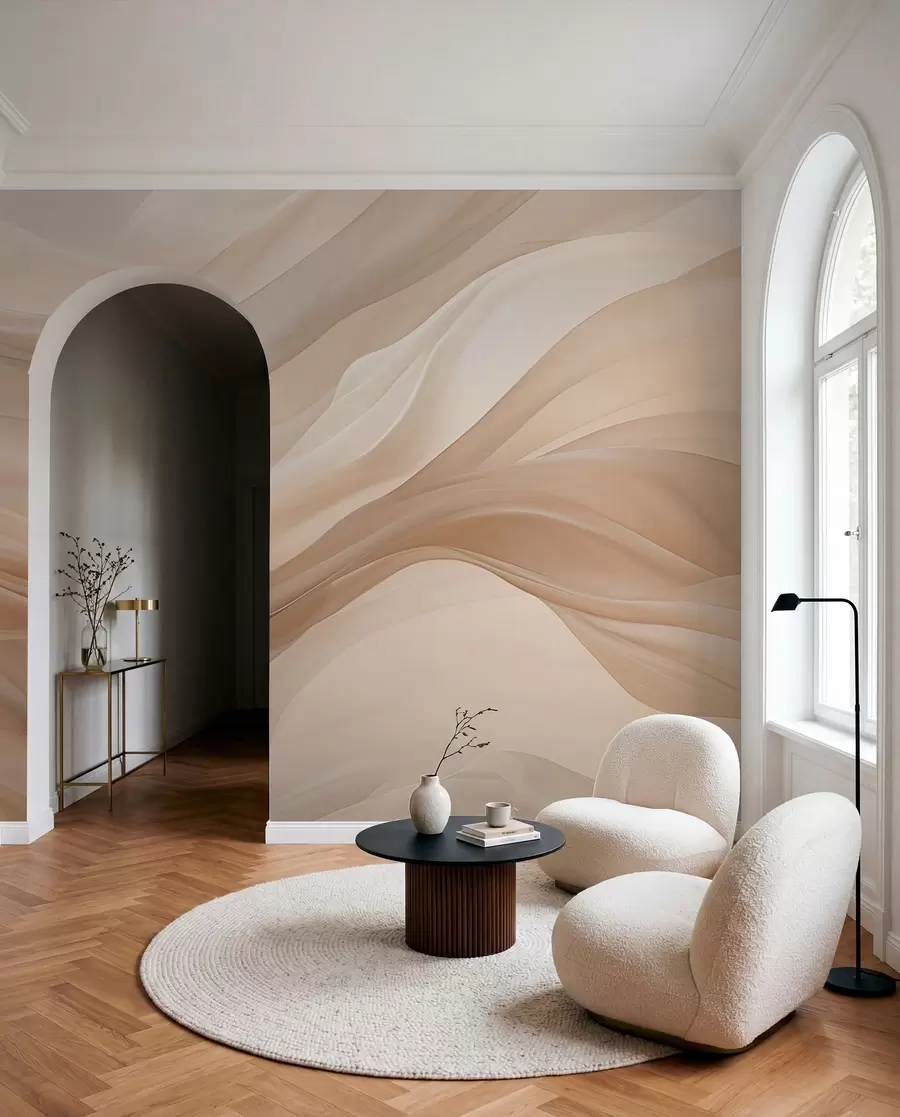 Valokuvatapetti Herkkä beige tausta w01641