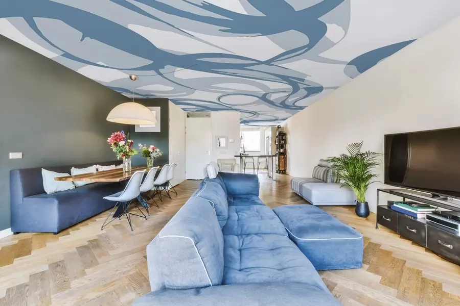 Valokuvatapetti Abstrakti kuvio, jossa on virtaavia viivoja w01969v2