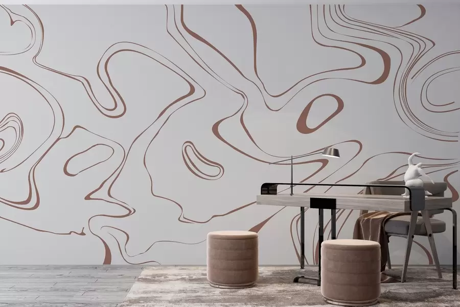 Valokuvatapetti Abstrakteja viivoja neutraaleissa sävyissä w00634