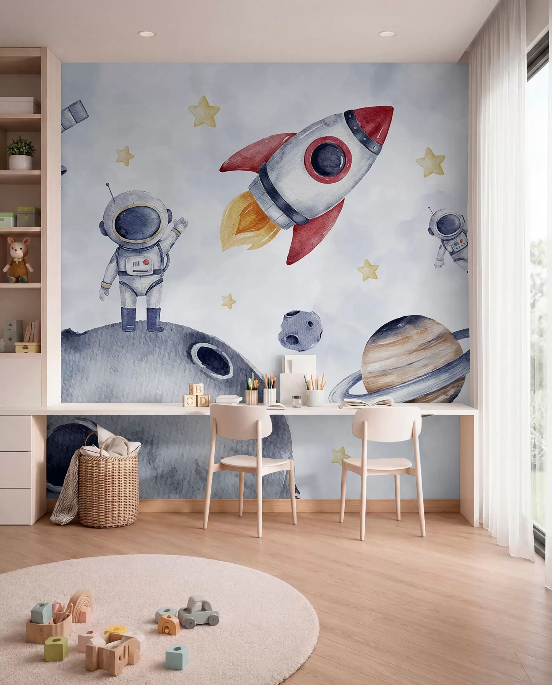 Valokuvatapetti Pienet astronautit lennolla w01461