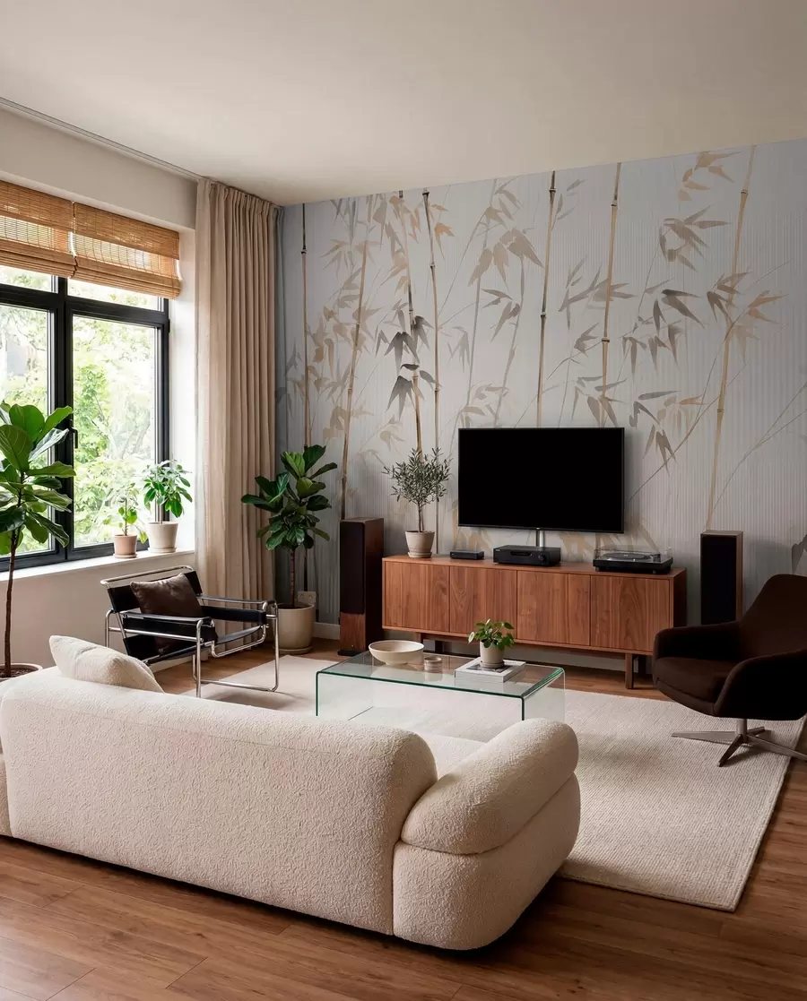 Valokuvatapetti Akvarelli bambu w08390