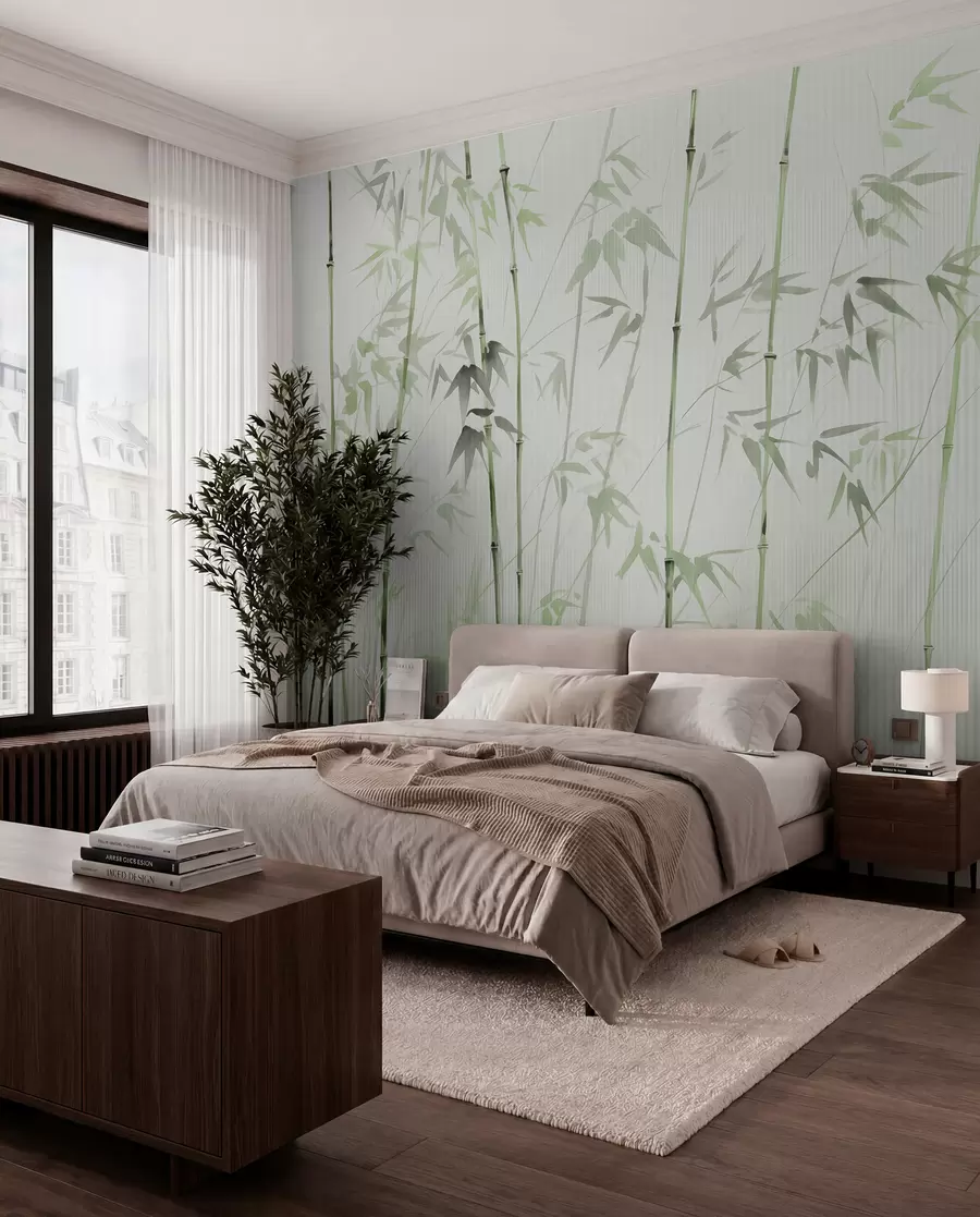 Valokuvatapetti Akvarelli bambu w08390v2