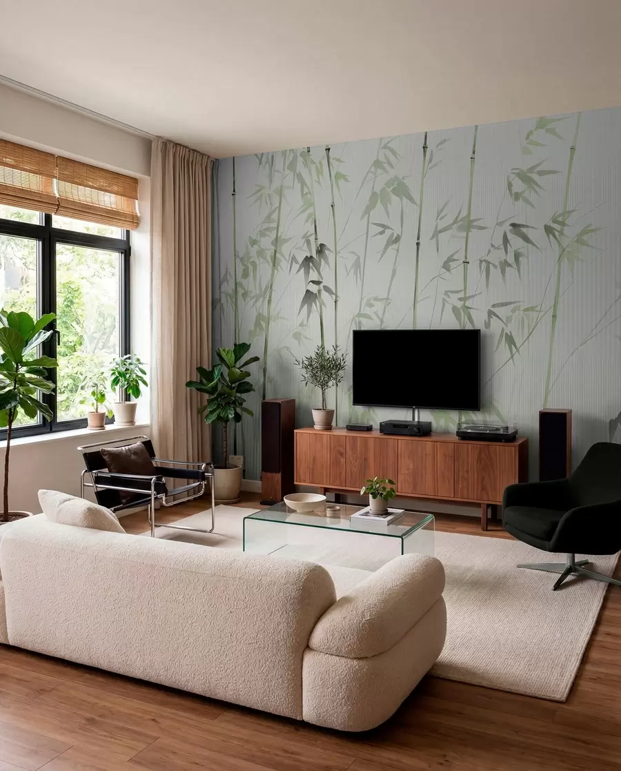 Valokuvatapetti Akvarelli bambu w08390v2