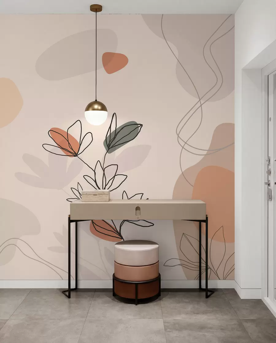 Valokuvatapetti Kukat boho tyyli w02103