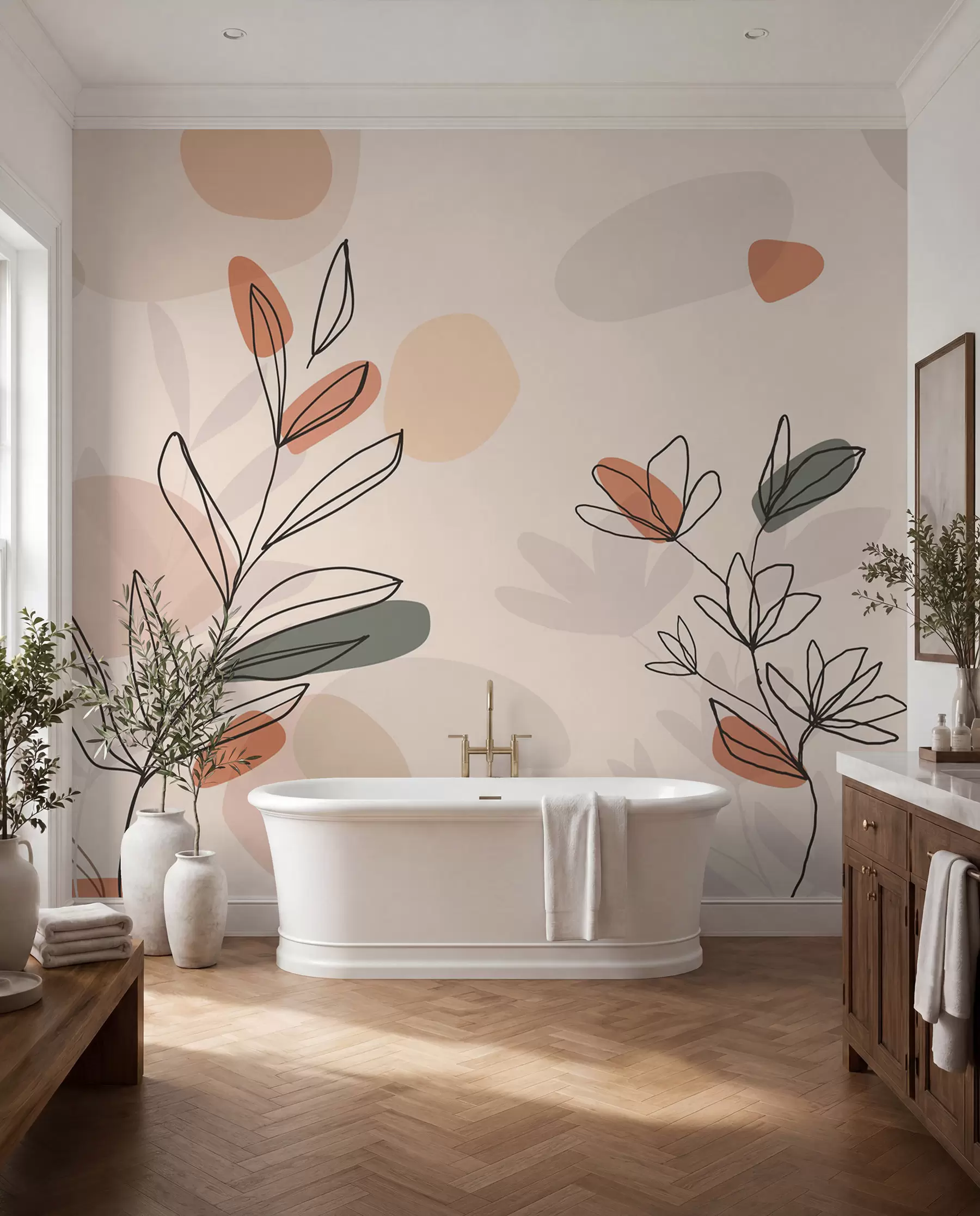 Valokuvatapetti Kukat boho tyyli w02103
