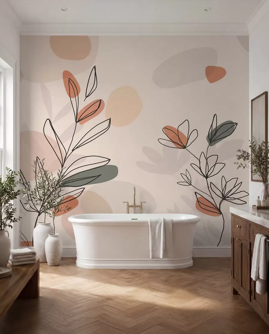 Valokuvatapetti Kukat boho tyyli w02103