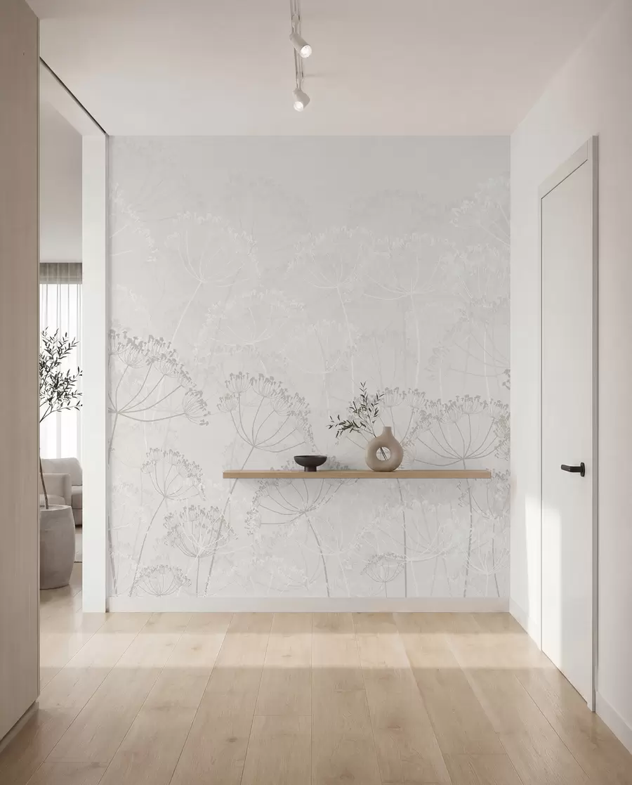 Valokuvatapetti Hauraat kasvit minimalismi w02105v3