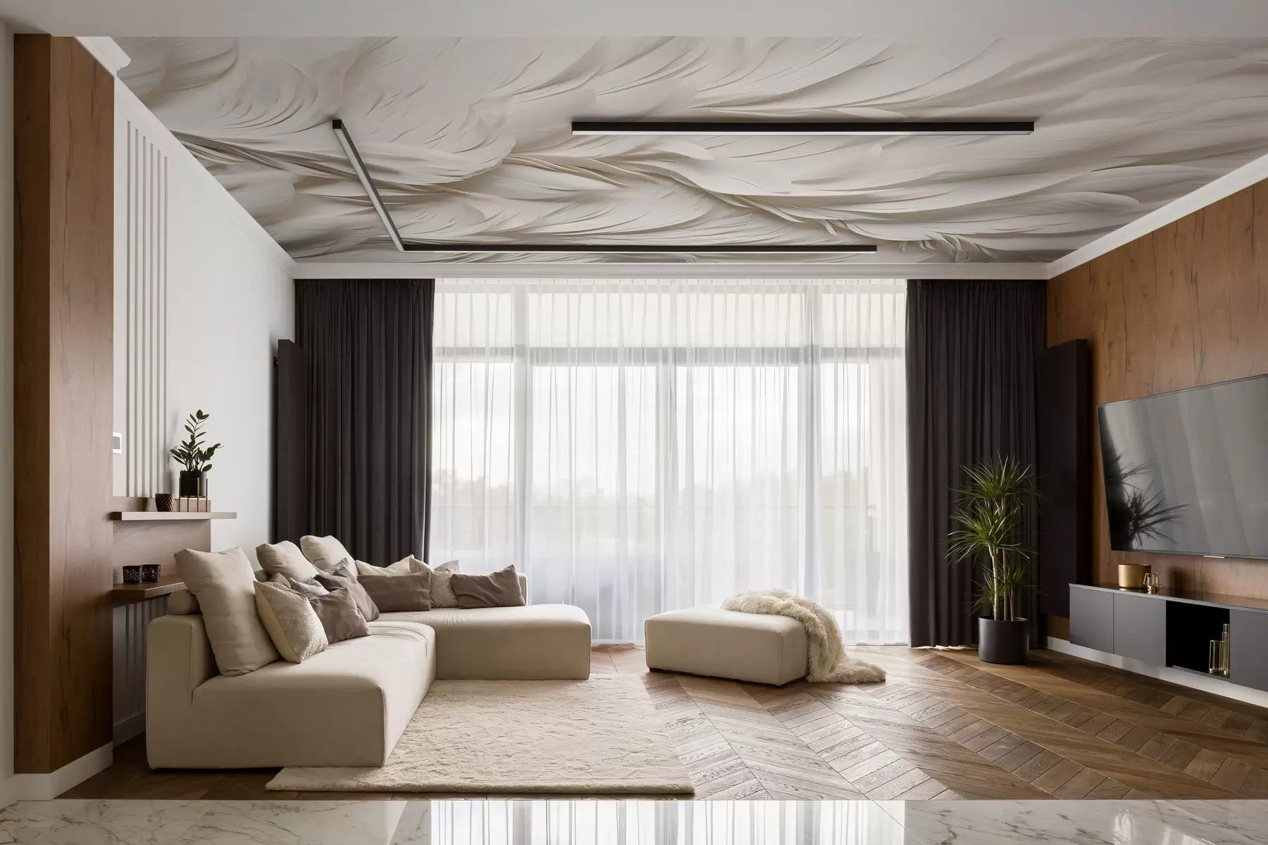 Valokuvatapetti Tuuheat höyhenet w02118