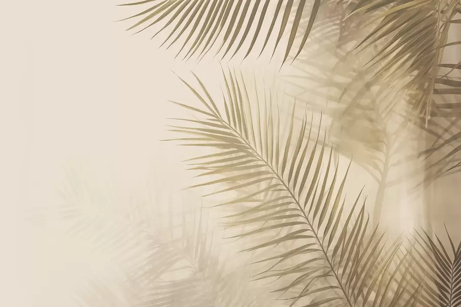Valokuvatapetti Palmunlehdet vintage-tyyliin w02224