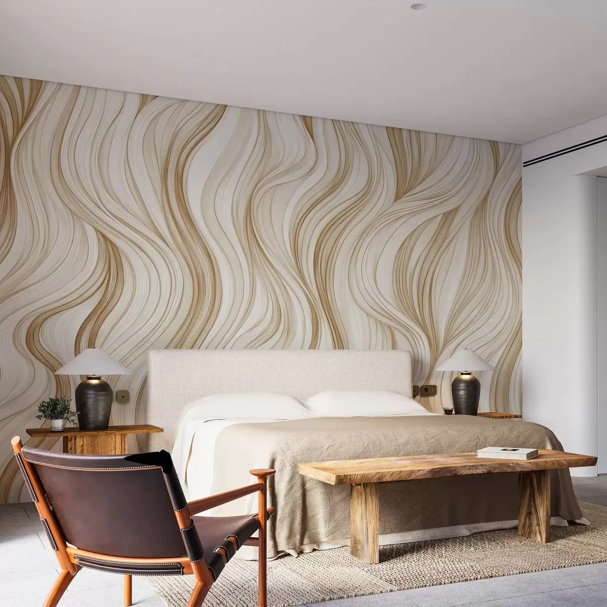 Valokuvatapetti Sileät pystysuorat aallot w02505