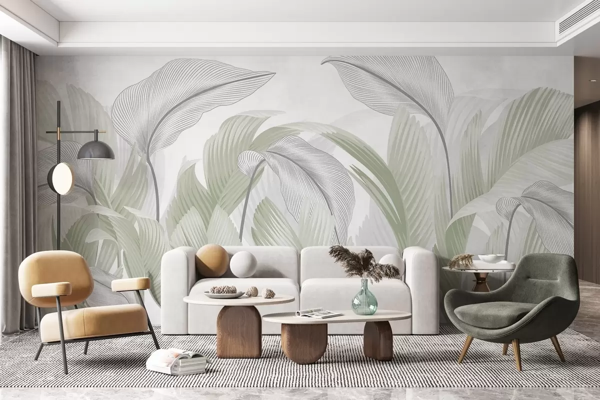 Valokuvatapetti Rehevä lehdet w02508v3