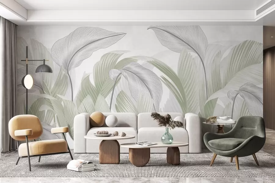 Valokuvatapetti Rehevä lehdet w02508v3