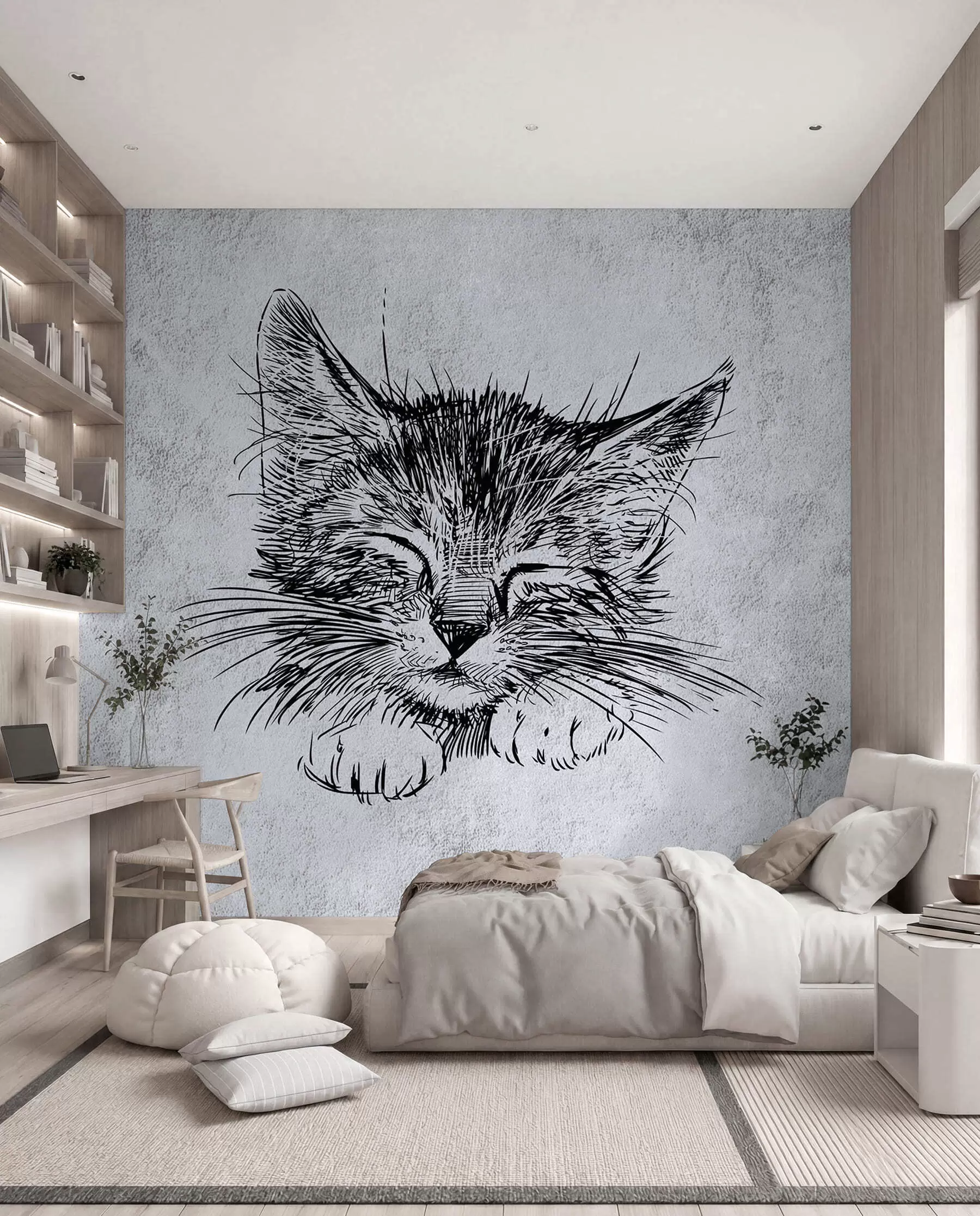 Valokuvatapetti Kissa, felidae lihansyöjistä u43536