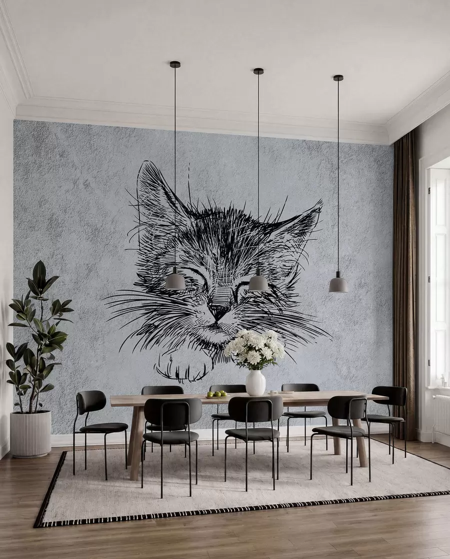 Valokuvatapetti Kissa, felidae lihansyöjistä u43536