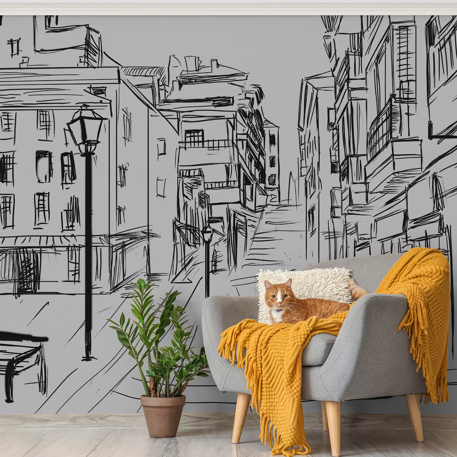 Valokuvatapetti Rakennus, musta e infrastruktuuri u51061