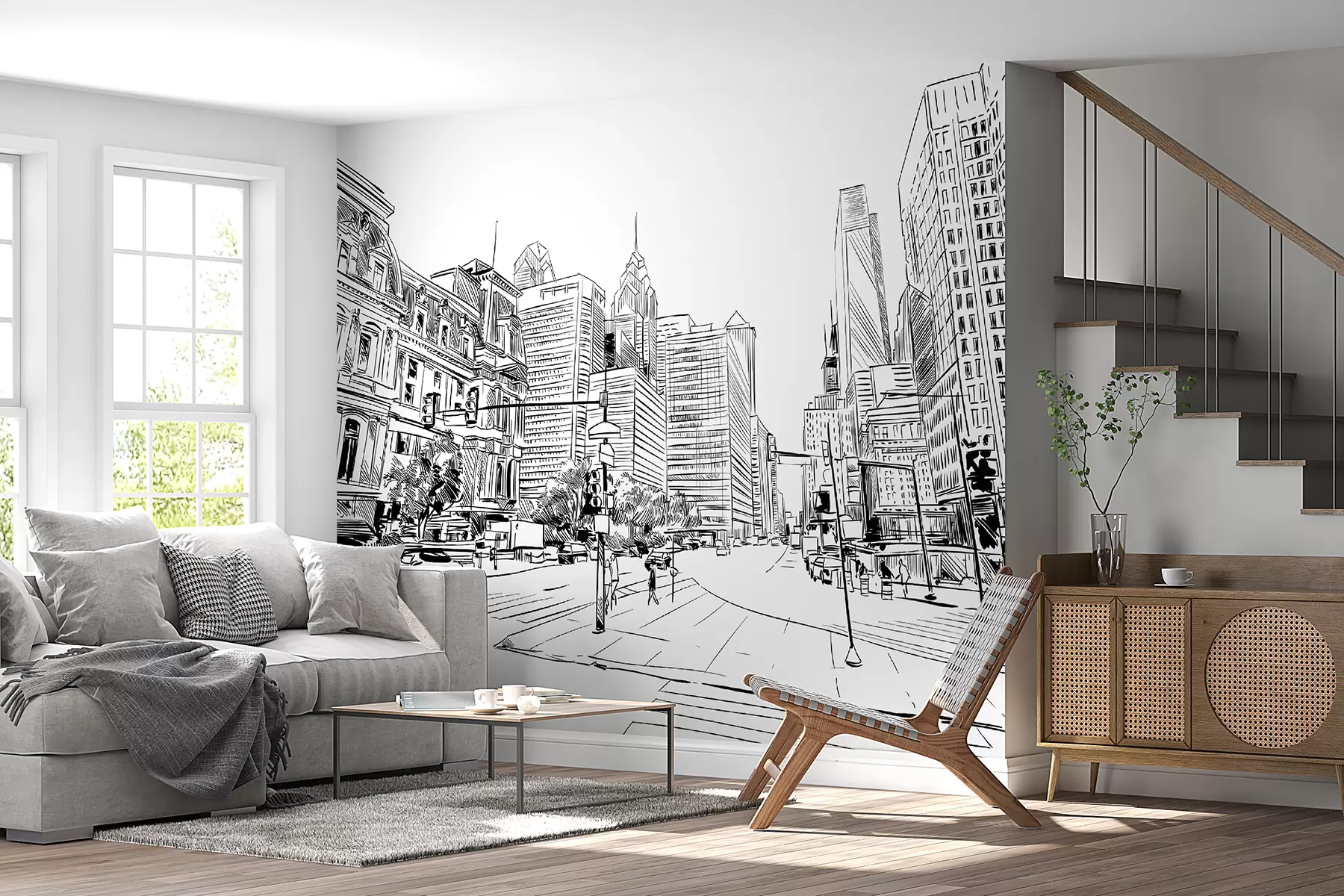 Valokuvatapetti Rakennus, päivällä e pilvenpiirtäjä u51069