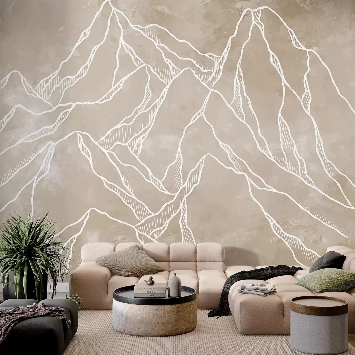 Valokuvatapetti Vuorenhuippujen kaavamainen esitys w02524v1