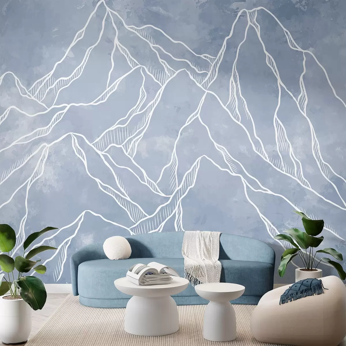 Valokuvatapetti Vuorenhuippujen kaavamainen esitys w02524v2